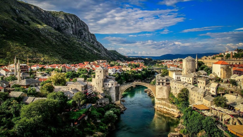 Mostar Old Bridge Bosnia and Herzegovina Copper Handmade Decor 